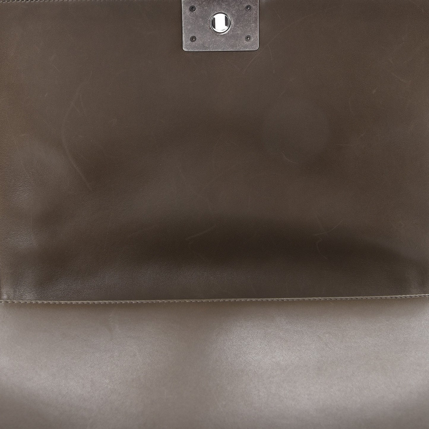 Lambskin Quilted Large Boy Flap Khaki