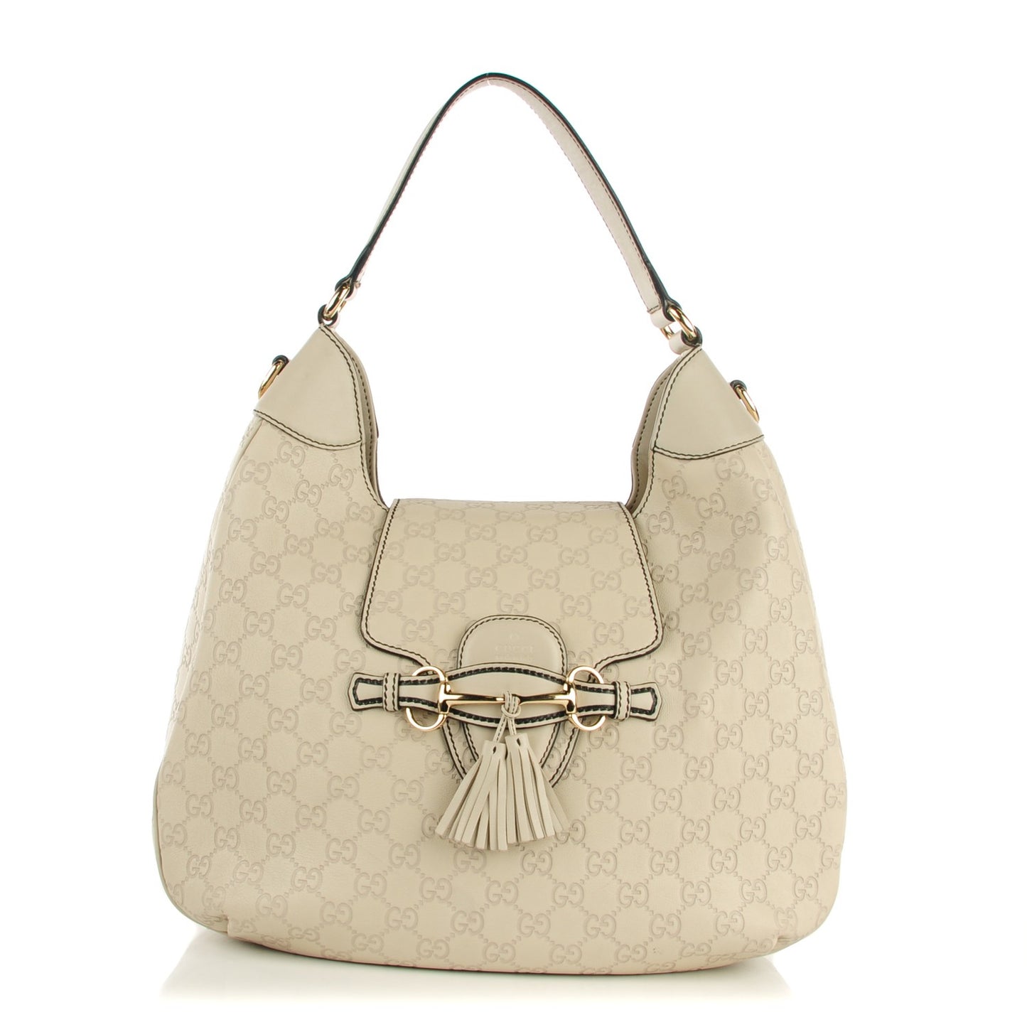 Guccissima Signature Medium Emily Hobo Mystic White