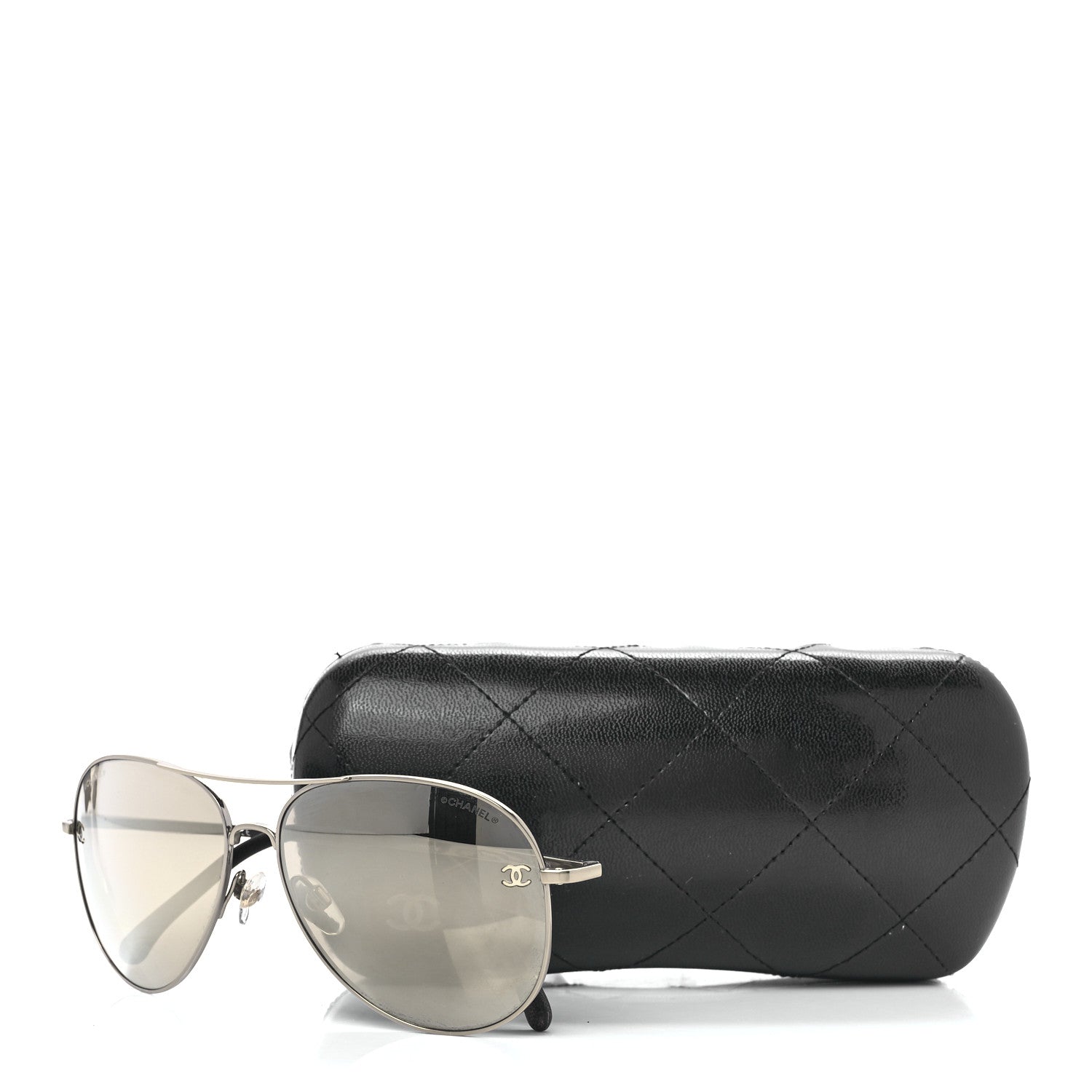 Chanel Aviator CC Sunglasses 4189-T-Q Silver 8 of 8