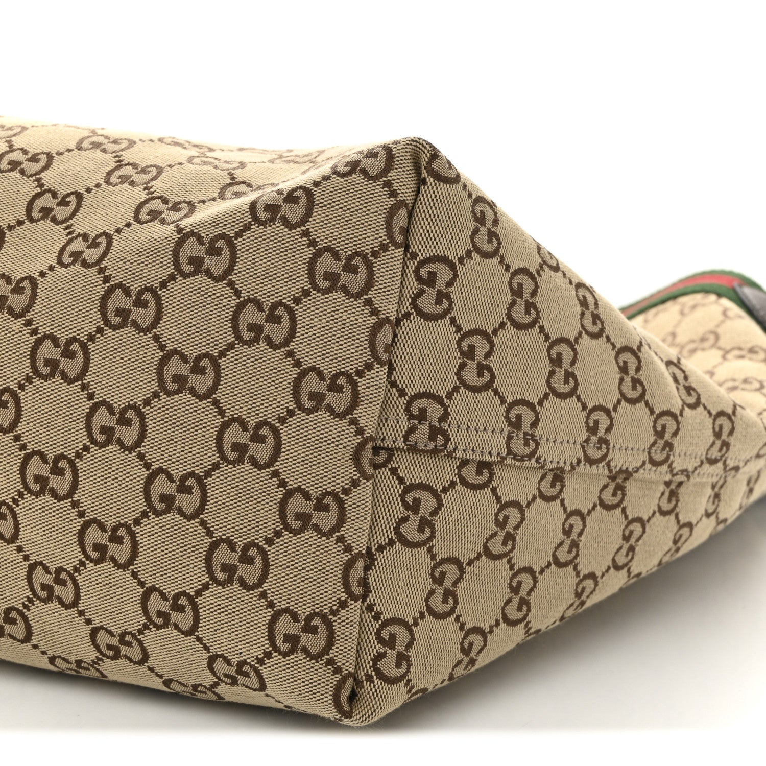 Gucci GG Monogram Web Large Giglio Tote Beige Brown 10 of 10