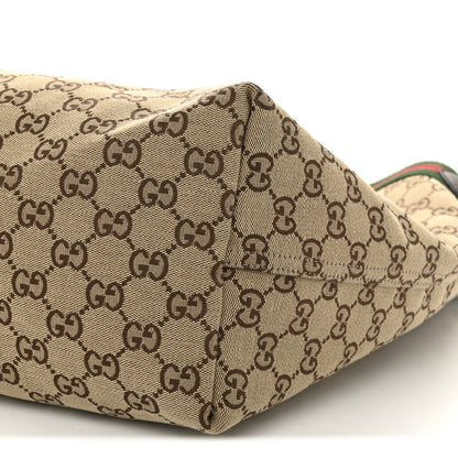 Gucci GG Monogram Web Large Giglio Tote Beige Brown 10 of 10