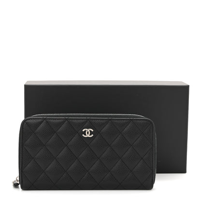 Chanel Caviar Quilted Large Gusset Zip Around Wallet Black 8 of 8