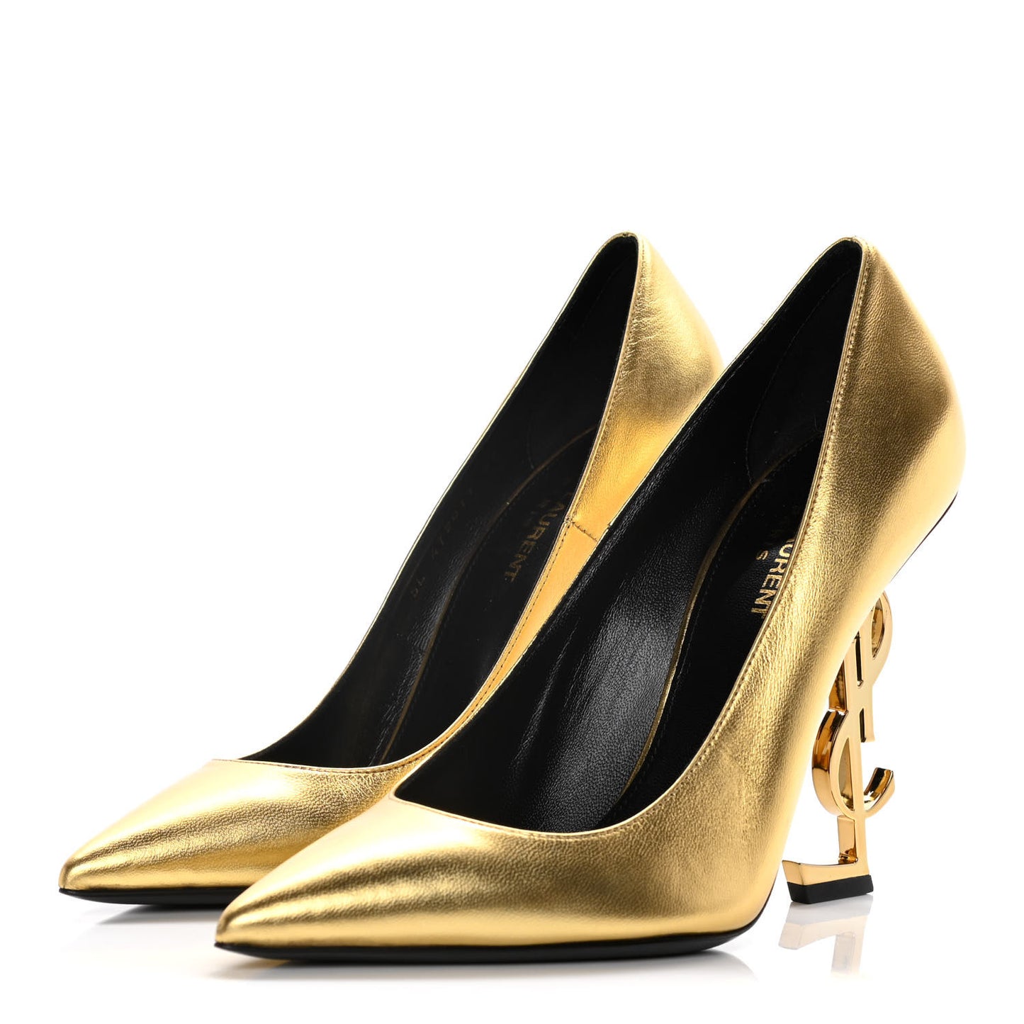 Calfskin Opyum 100 Pumps 39 Gold