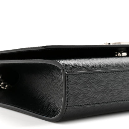 Saint Laurent Grain De Poudre Medium Classic Monogram Kate Satchel Black 10 of 11