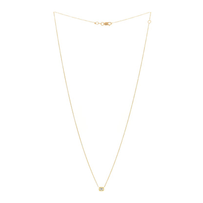 Roberto Coin 18K Yellow Gold Diamond .17ct Diamonds By The Inch Emerald Cut Necklace 1 of 4