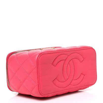 Chanel Caviar Quilted Sweetheart Vanity Case Pink 4 of 10