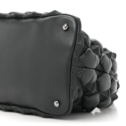 Chanel Glazed Lambskin Quilted Small Stravinsky Tote Grey 9 of 11