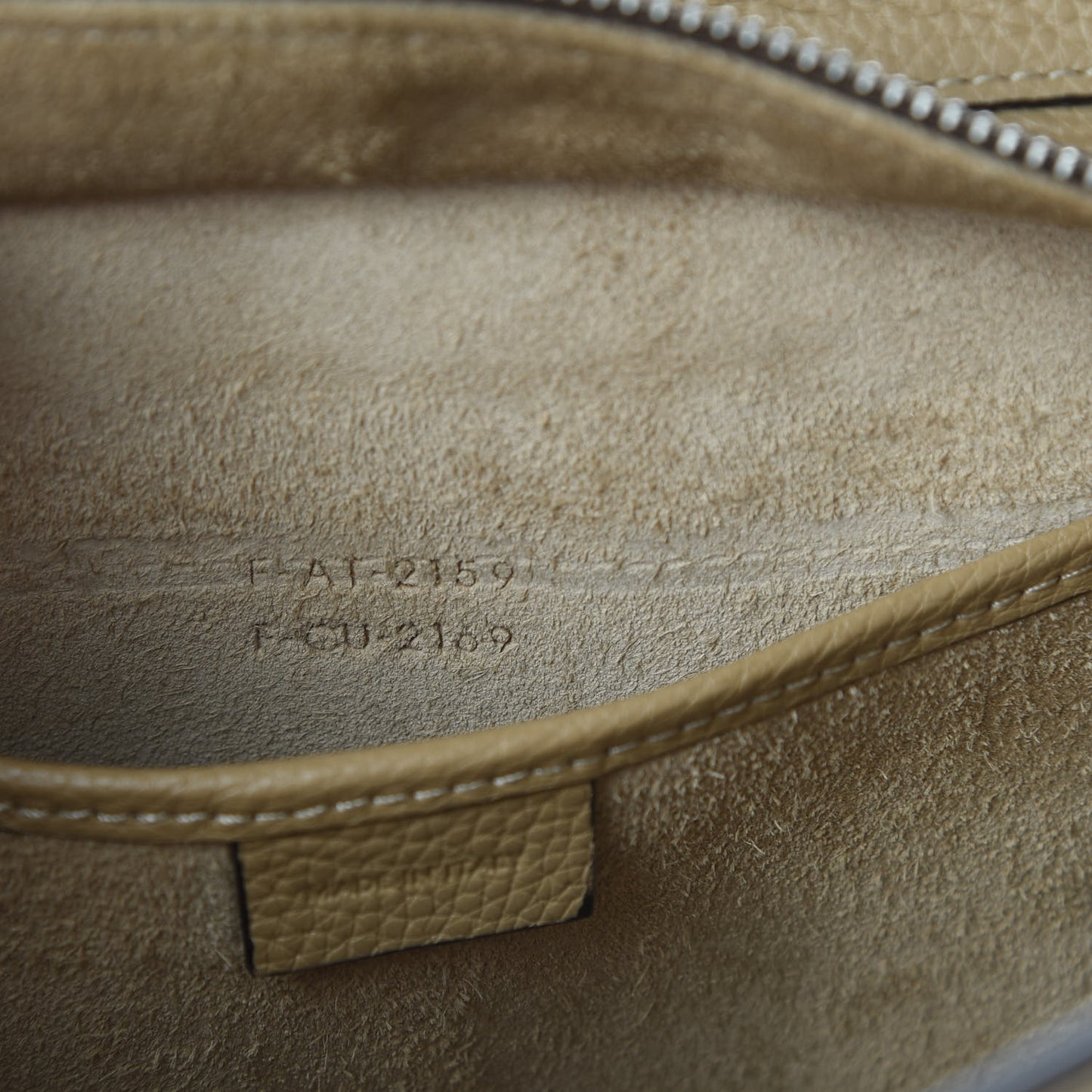 Drummed Calfskin Nano Luggage Dune