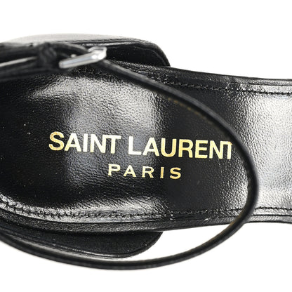 Saint Laurent Calfskin Opyum 110 Sandals 36 Black 8 of 9