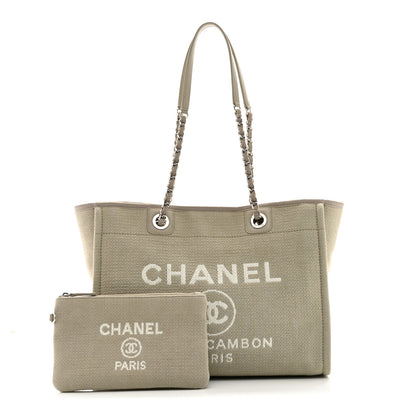 Chanel Mixed Fibers Small Deauville Tote Beige 3 of 11