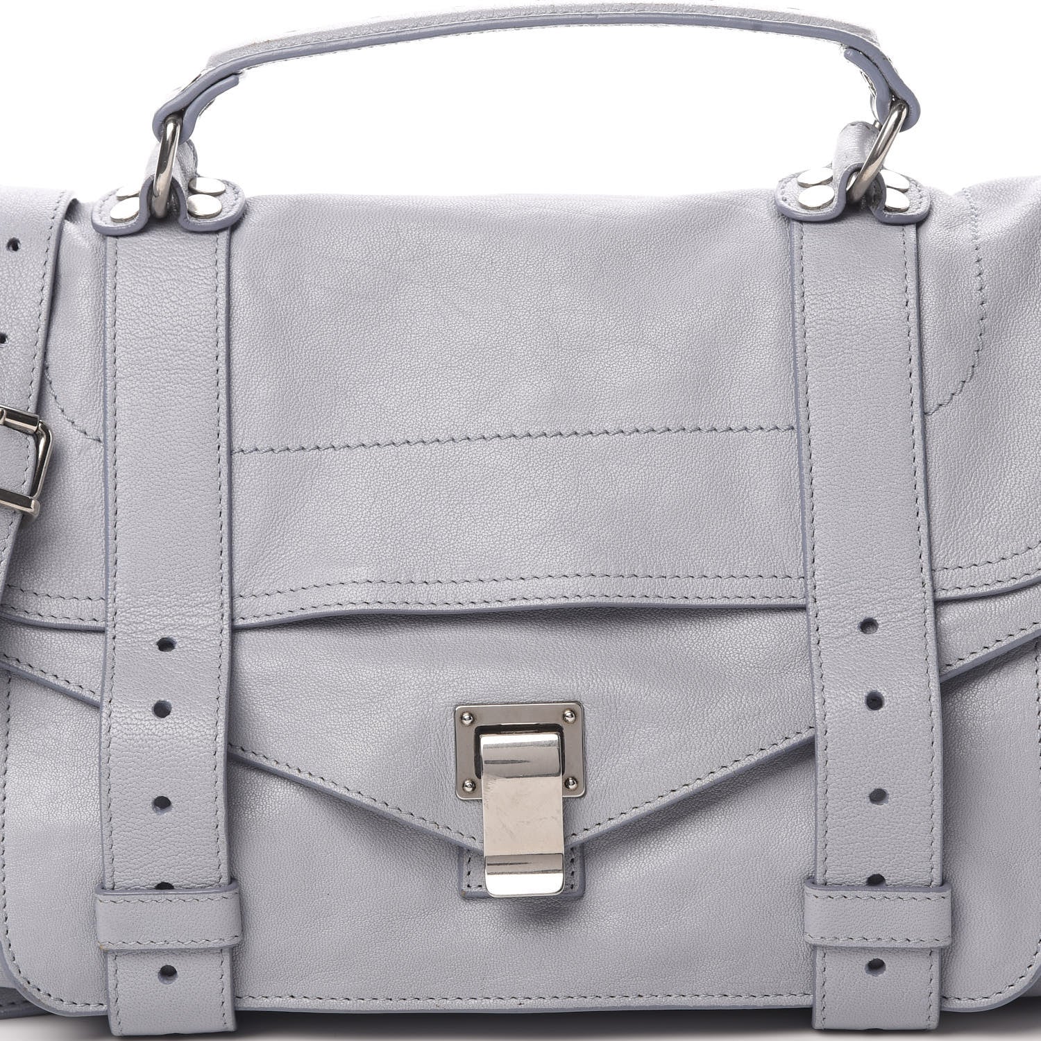 Proenza Schouler Lambskin Medium PS1 Satchel Concrete Grey 9 of 15