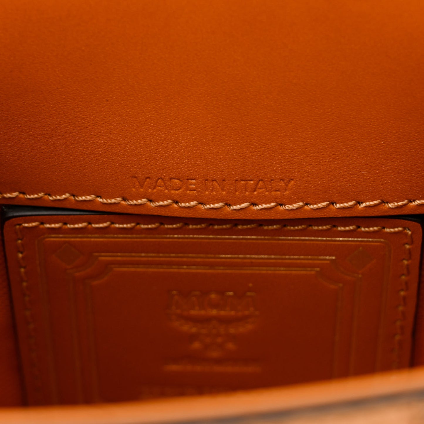 Visetos X-Mini Heritage Top Handle Satchel Cognac