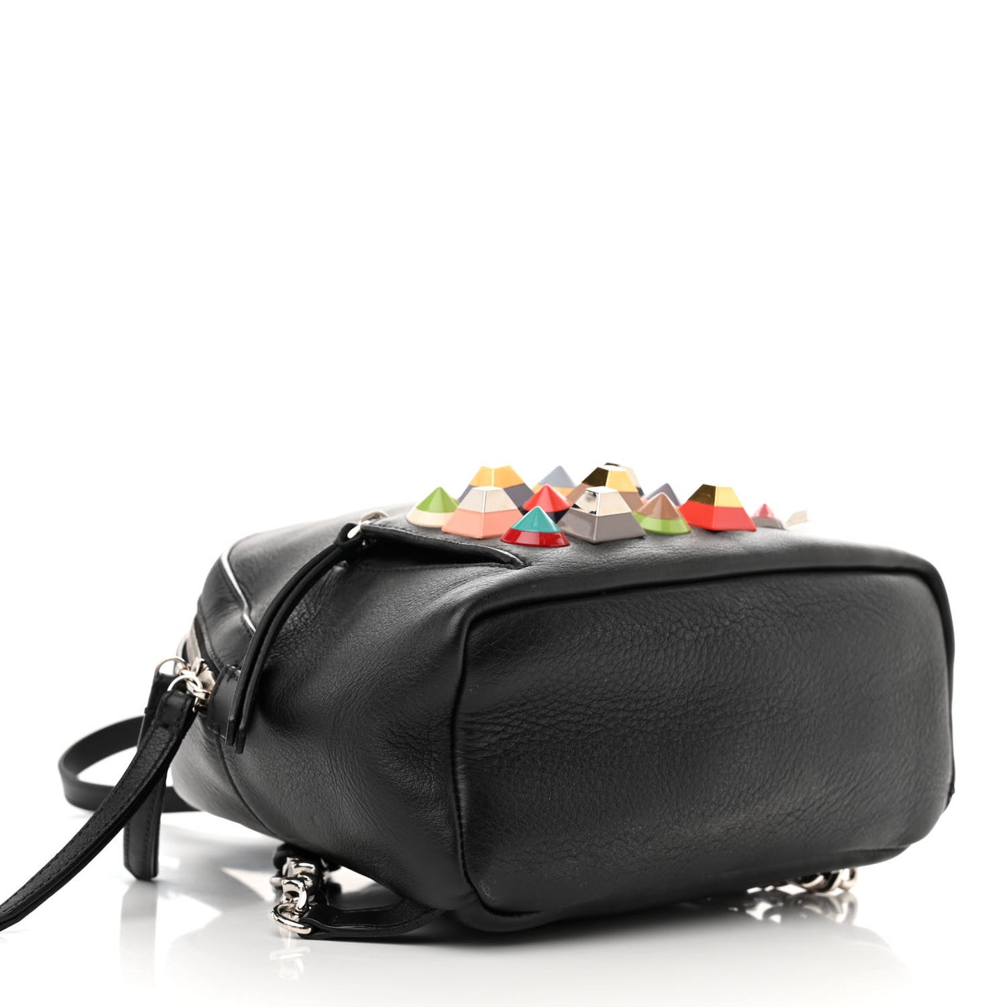 Vitello Dolce Studded Mini Backpack Black Multicolor