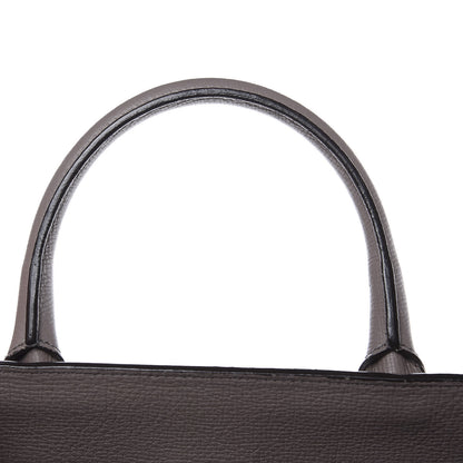 Burberry Grainy Calfskin House Check Large Banner Tote Grey 16 of 16