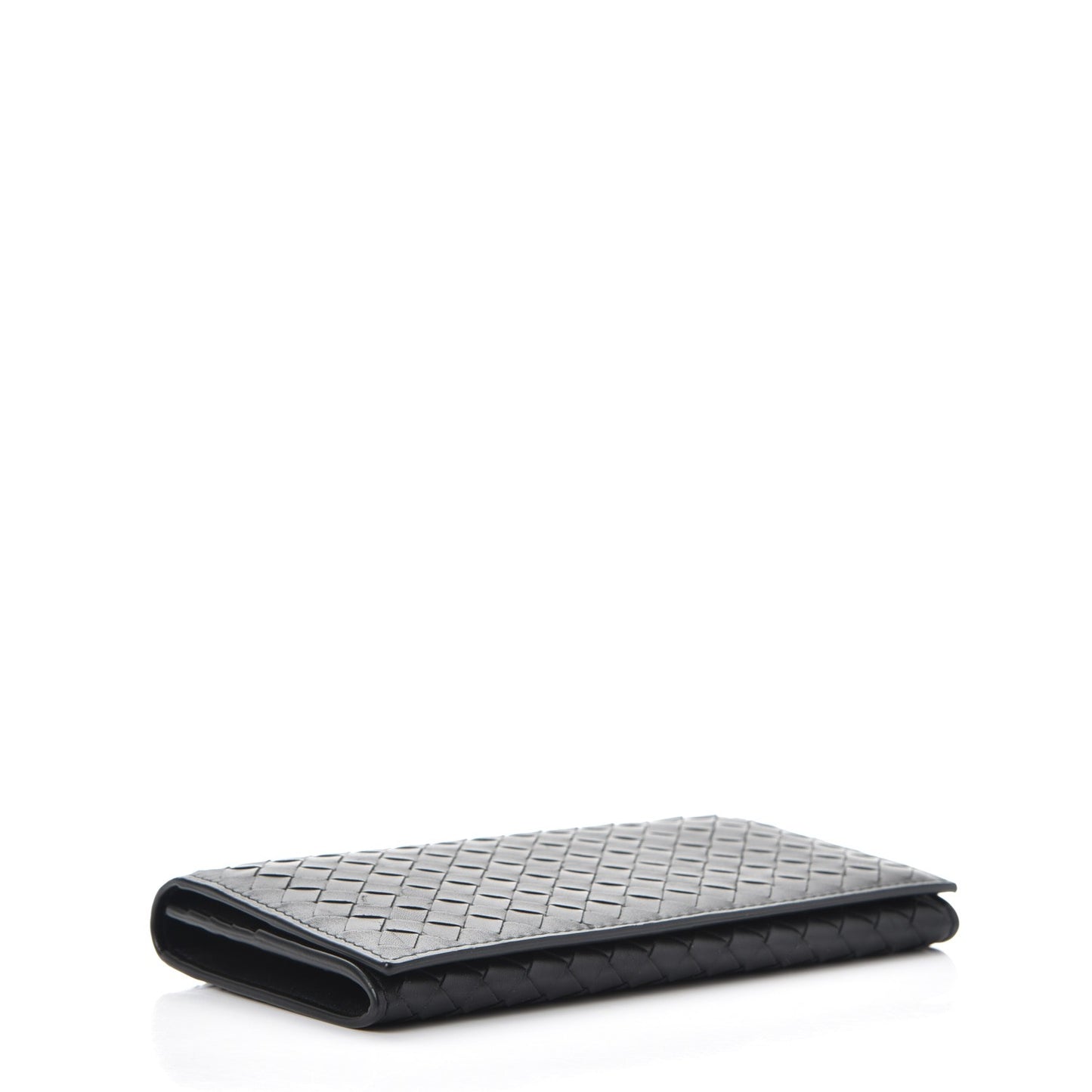 Nappa Intrecciato Flap Wallet Nero Black