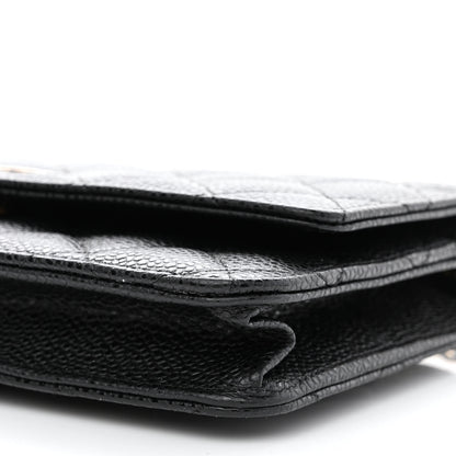 Chanel Caviar Quilted Wallet On Chain WOC Black 11 of 12