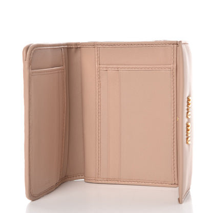 Miu Miu Nappa Matelasse Flap Wallet Cammeo 5 of 8