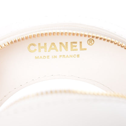 Chanel Lambskin Coco Lifesaver Round Bag Black White 6 of 7