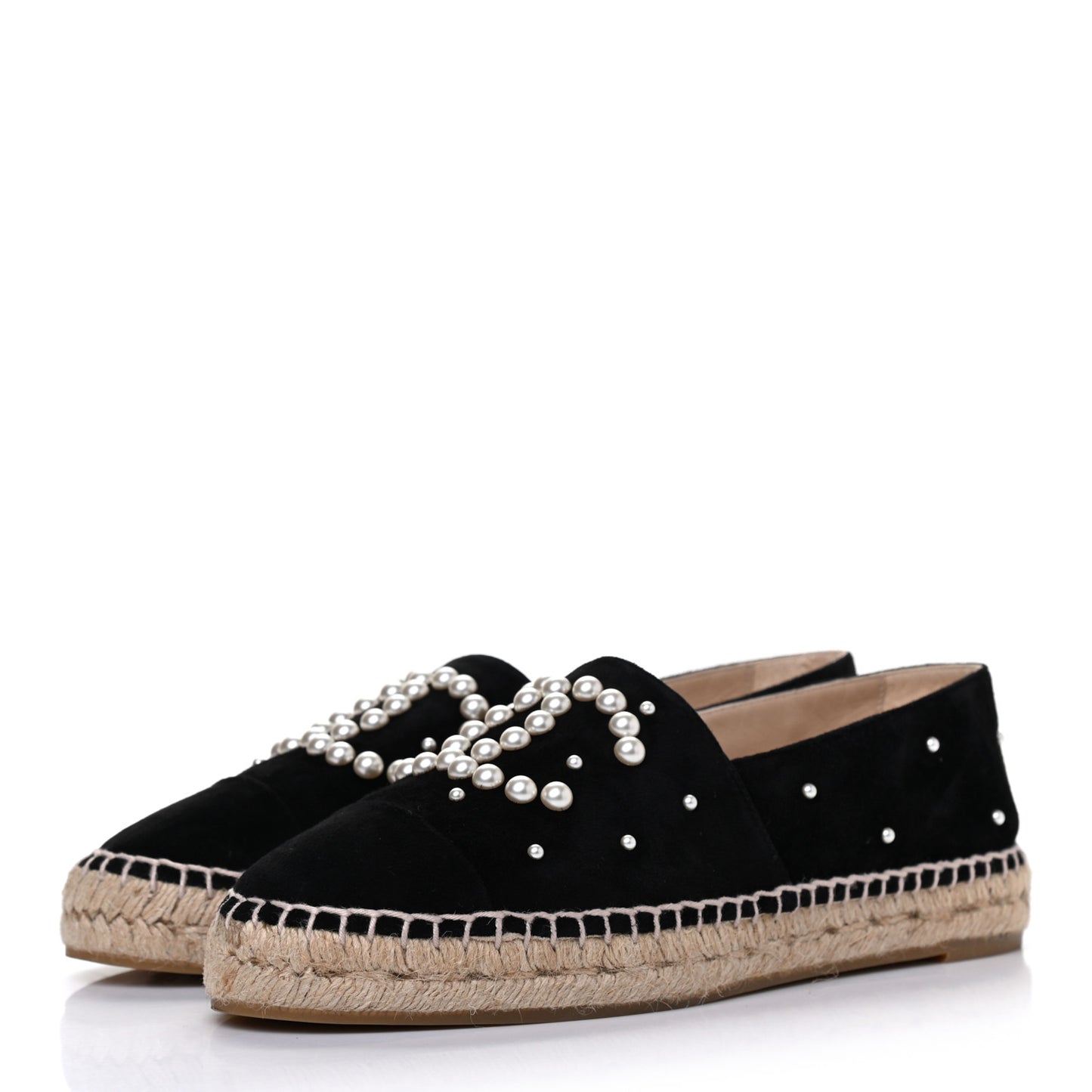Suede Pearl CC Espadrilles 37 Black