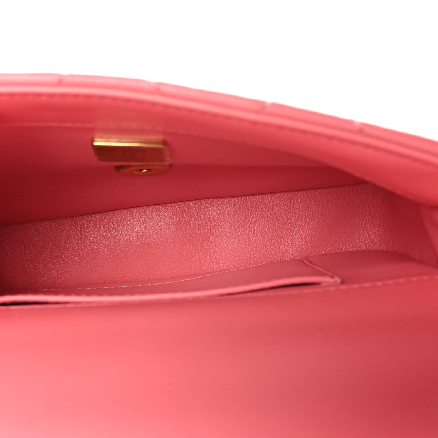 Lambskin Enamel Quilted Pending CC Mini Square Flap Pink