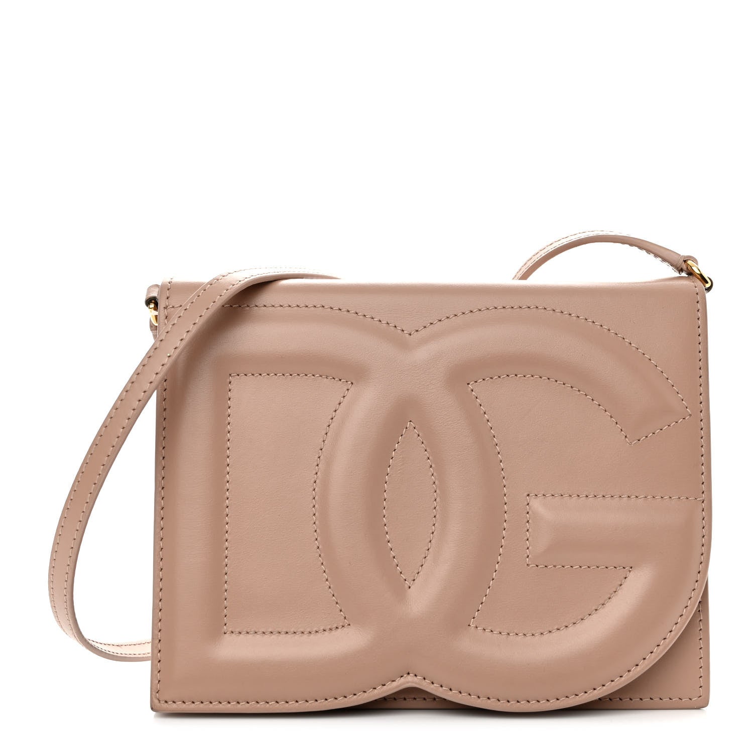 Dolce & Gabbana Calfskin DG Logo Flap Crossbody Bag Cipria 1 of 20