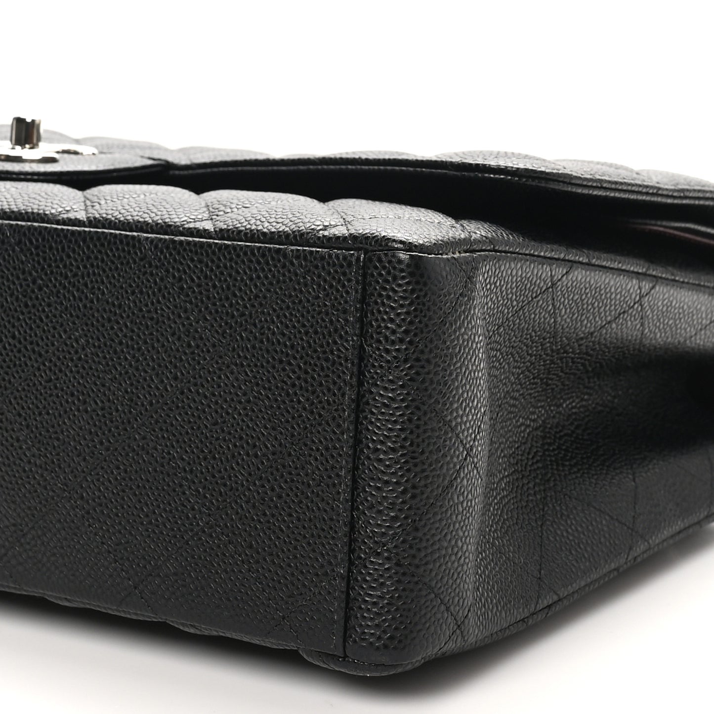 Caviar Quilted Maxi Double Flap Black