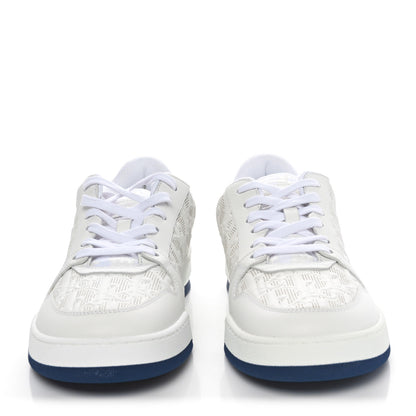 Christian Dior Calfskin Oblique Laser Perforated Dior One Low Sneakers 37 White Blue 2 of 8
