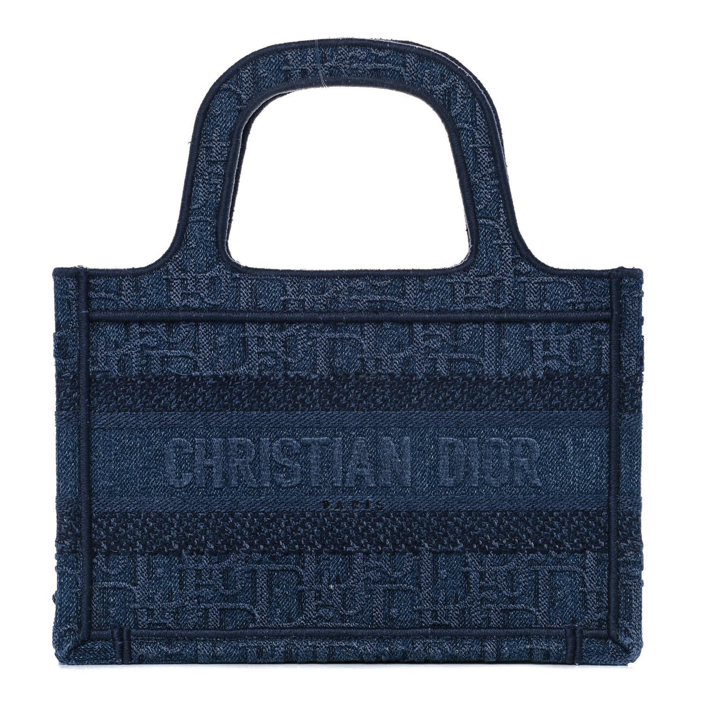 Oblique Denim Mini Book Tote Blue
