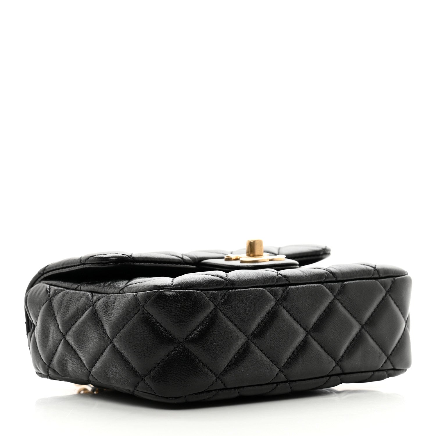 Chanel Lambskin Enamel Quilted Mini Coco Hearts Square Flap Black 4 of 10