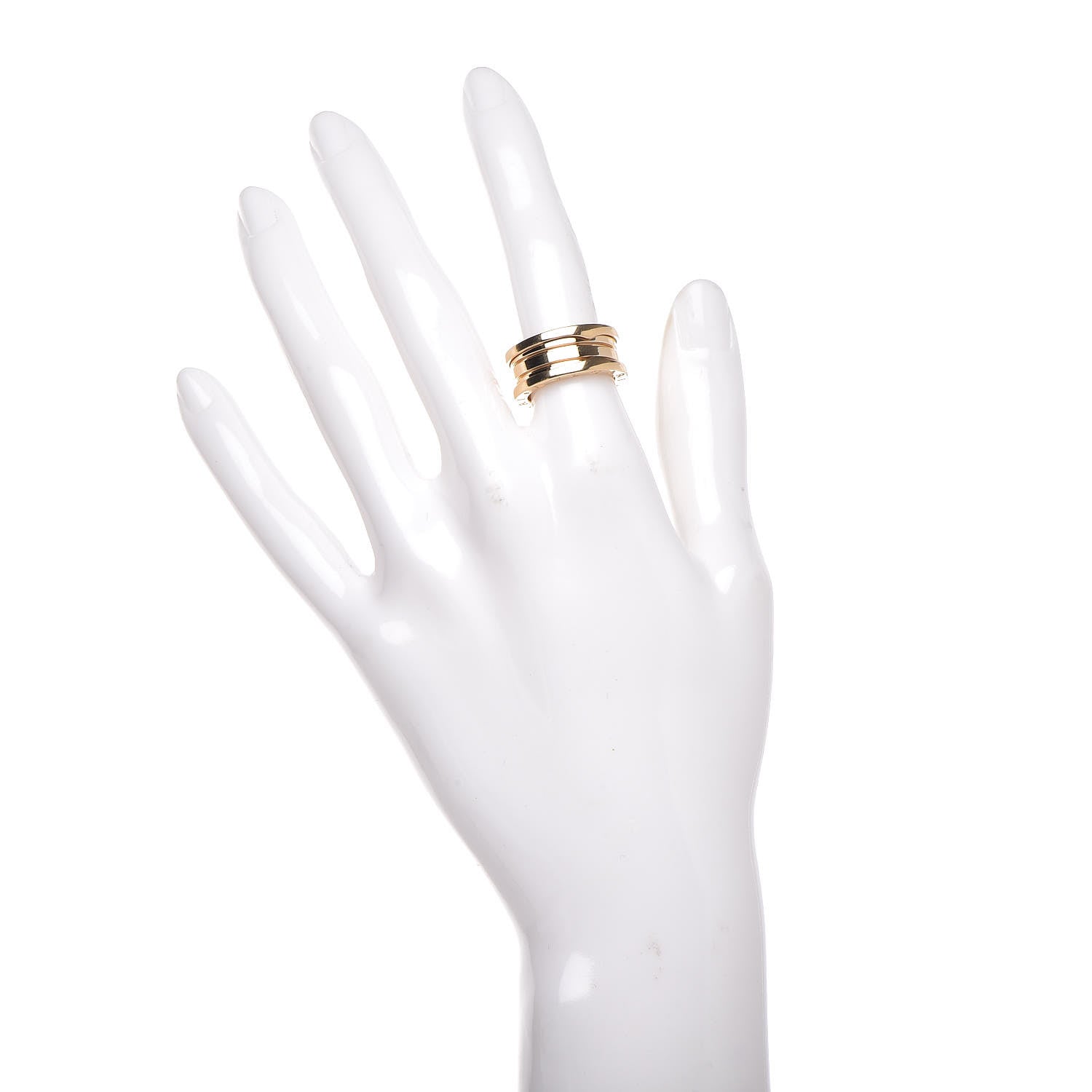 Bulgari 18K Yellow Gold B.Zero1 Three-Band Ring 51 5.75 2 of 5