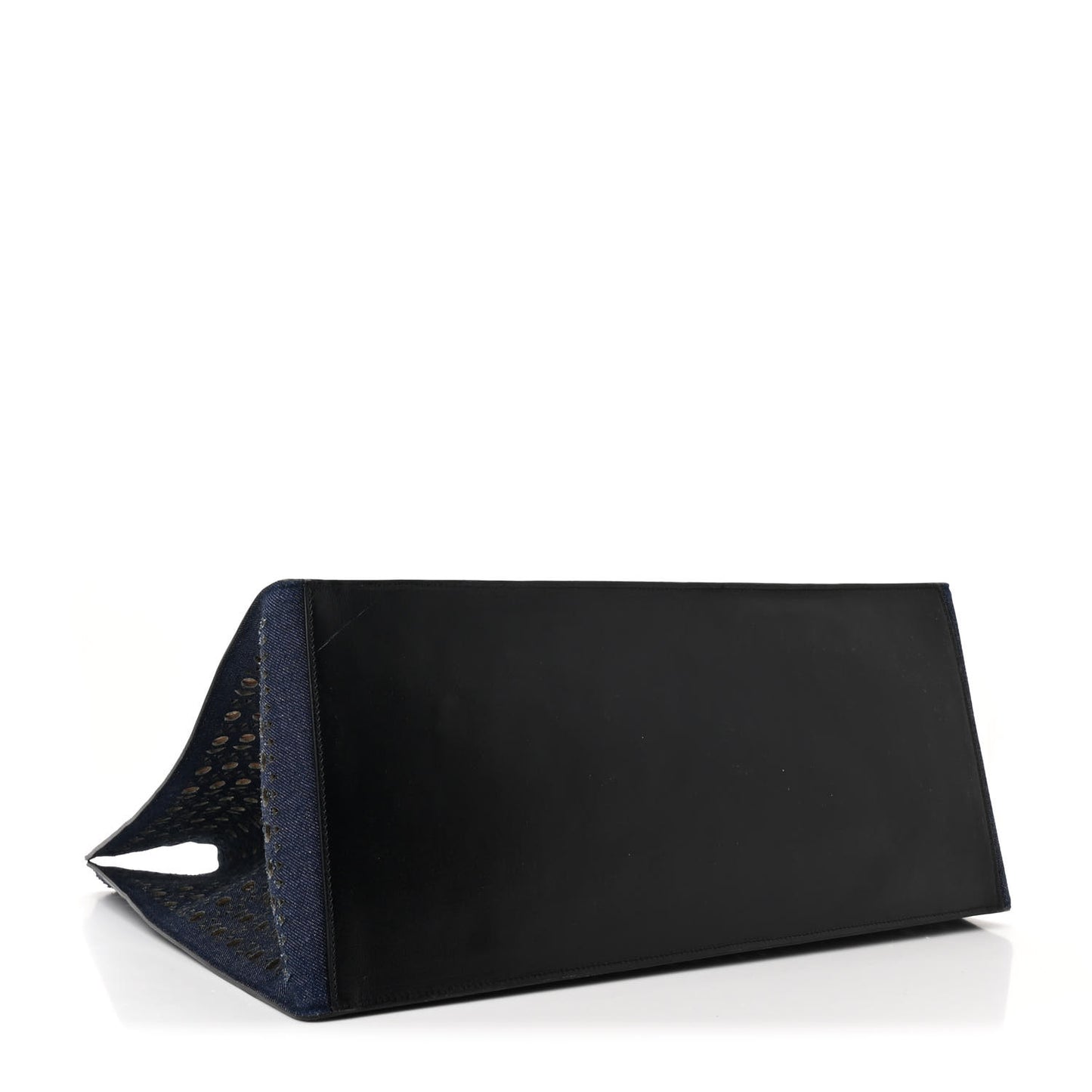 Denim Laser Cut Garance Tote Blue