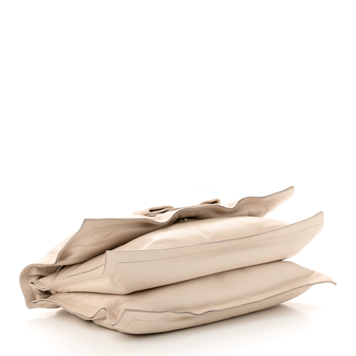 Salvatore Ferragamo Calfskin Small Viva Bow Shoulder Bag Bone 4 of 12