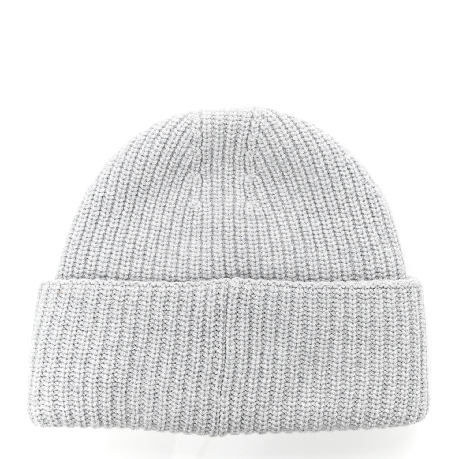 Chanel Wool Cashmere CC Beanie Hat Light Grey Fuchsia 3 of 5