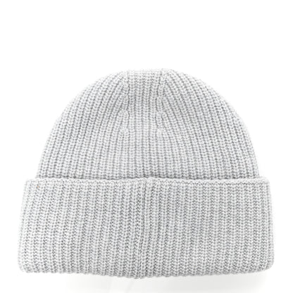 Chanel Wool Cashmere CC Beanie Hat Light Grey Fuchsia 3 of 5