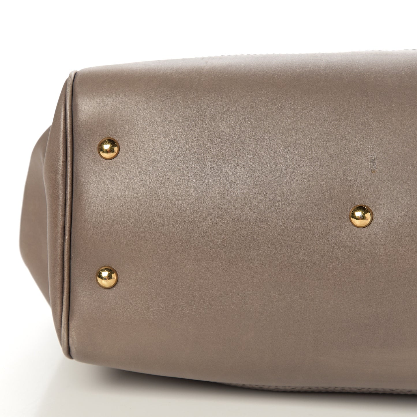 Calfskin Duilio Brogue Top Handle Bag Grey