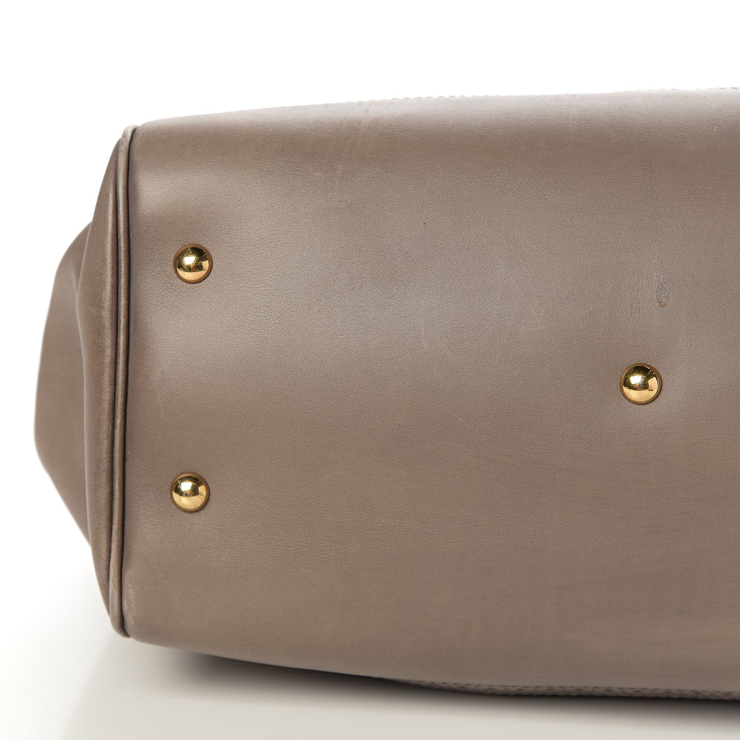 Gucci Calfskin Duilio Brogue Top Handle Bag Grey 15 of 17