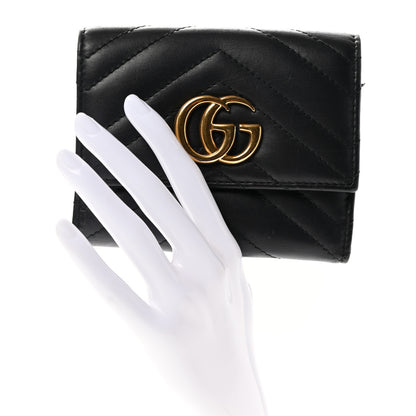Gucci Calfskin Matelasse GG Marmont Wallet Black 2 of 7
