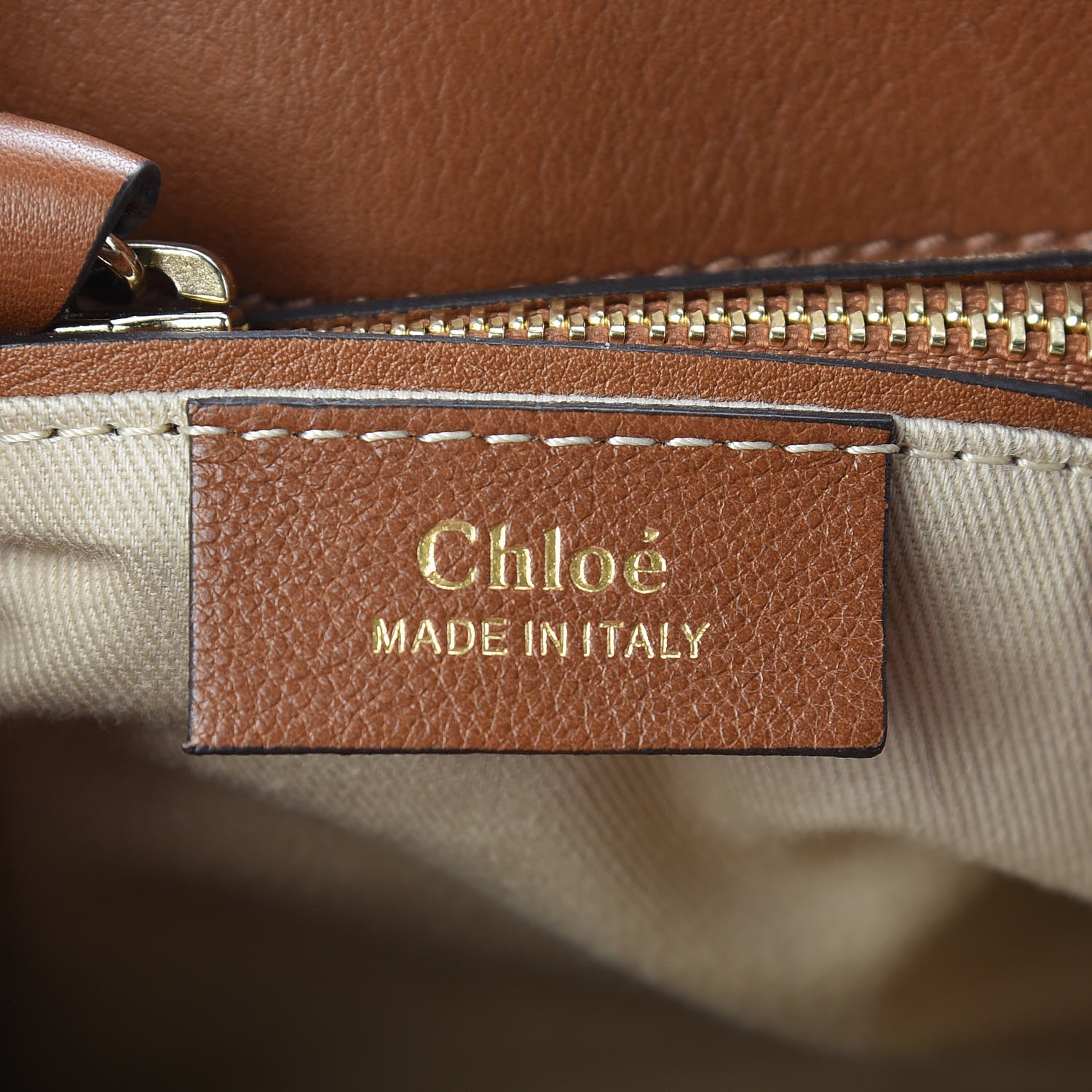 Chloe Suede Calfskin Small Faye Backpack Tobacco 9 of 11