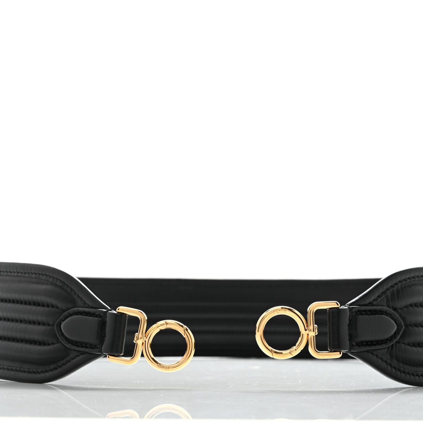 Shiny Nappa Trapuntata Shoulder Strap Black