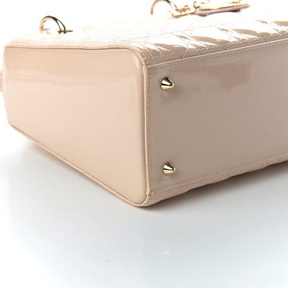 Christian Dior Patent Cannage Medium Lady Dior Rose Clair 9 of 12