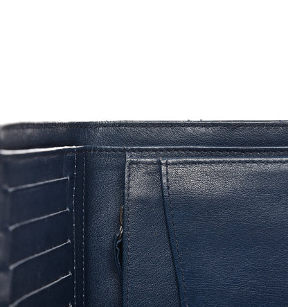 Chanel Patent Quilted Yen Wallet Dark Blue 10 of 14