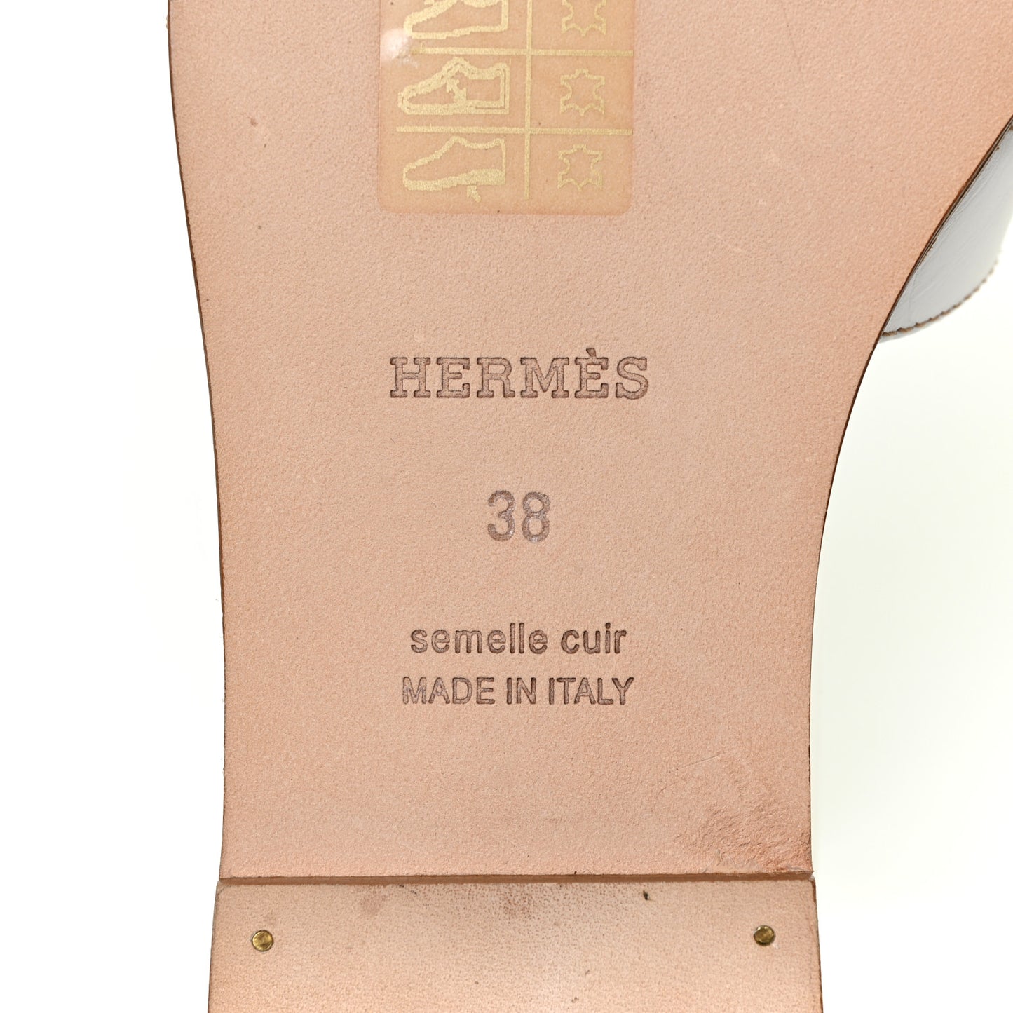 Box Calfskin Oran Sandals 38 White