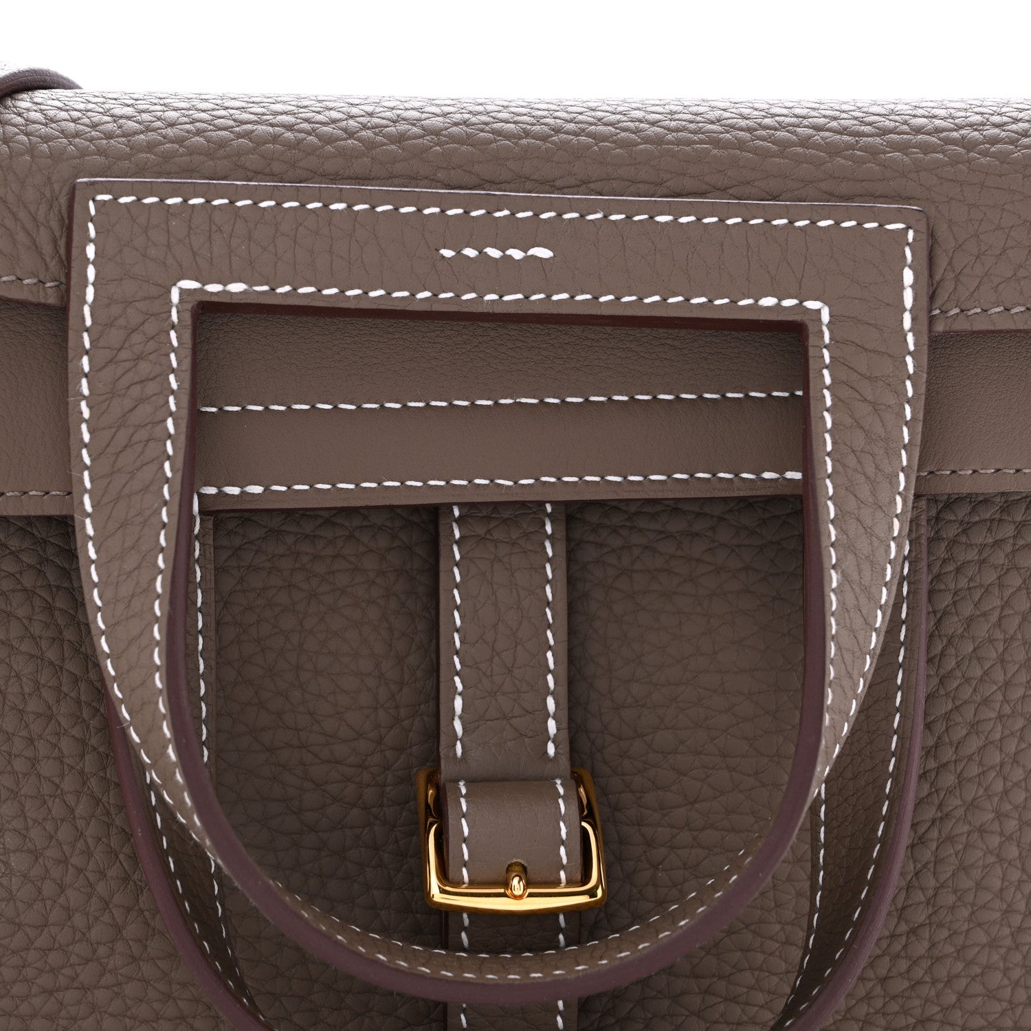 Hermes Taurillon Clemence Halzan 25  Etoupe 8 of 10