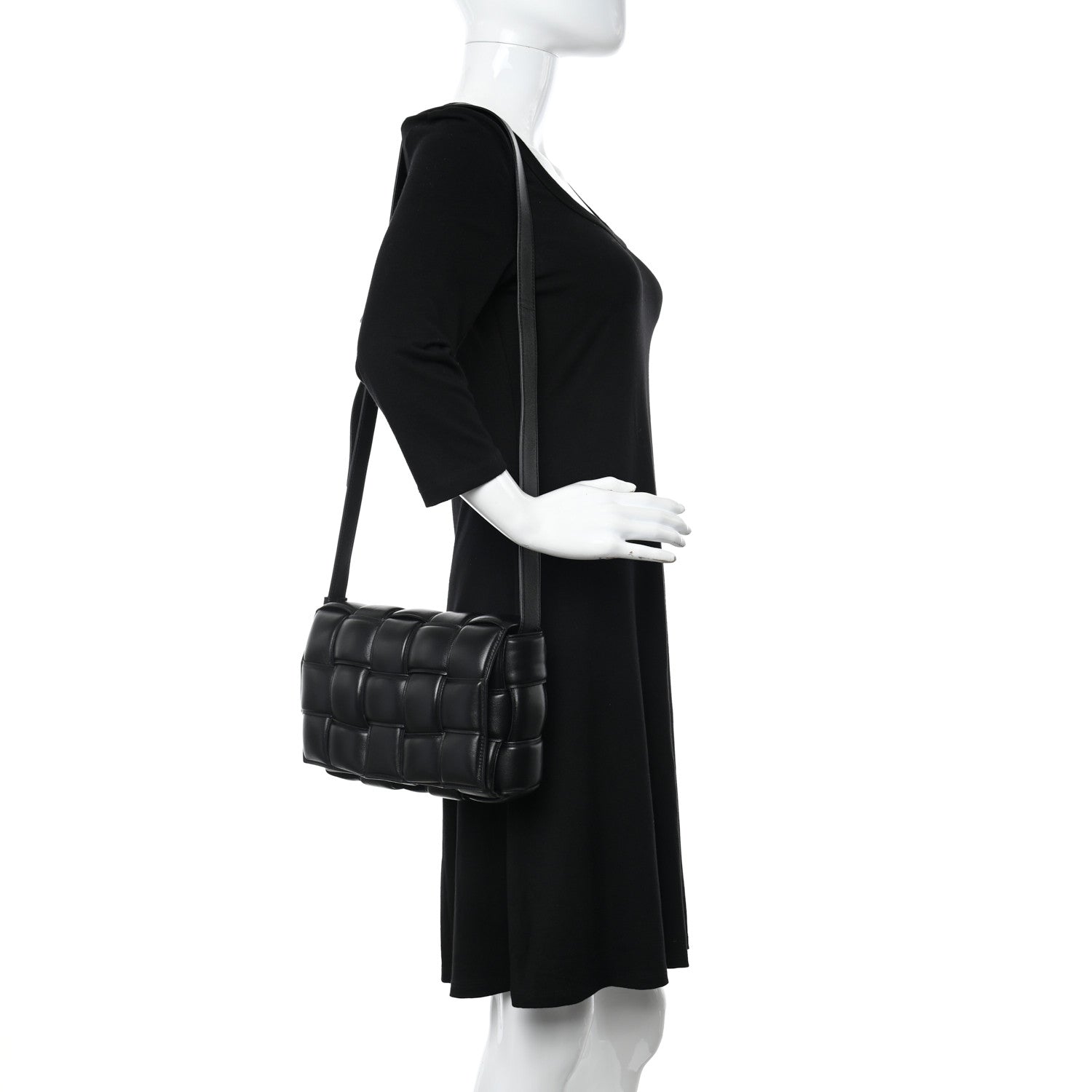 Bottega Veneta Nappa Maxi Intreccio Padded Cassette Crossbody Bag Black 2 of 9