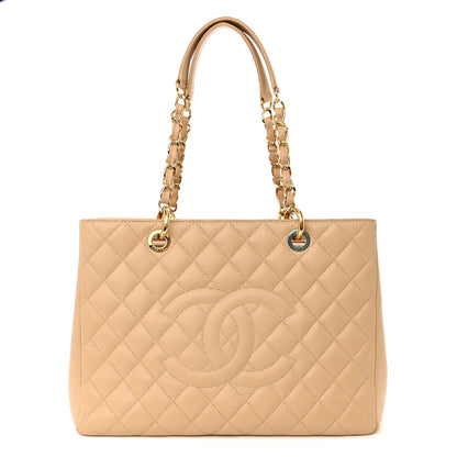 Chanel Caviar Quilted Grand Shopping Tote GST Beige Clair 1 of 19