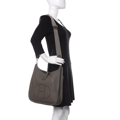 Hermes Taurillon Clemence Evelyne III GM Etain 2 of 8