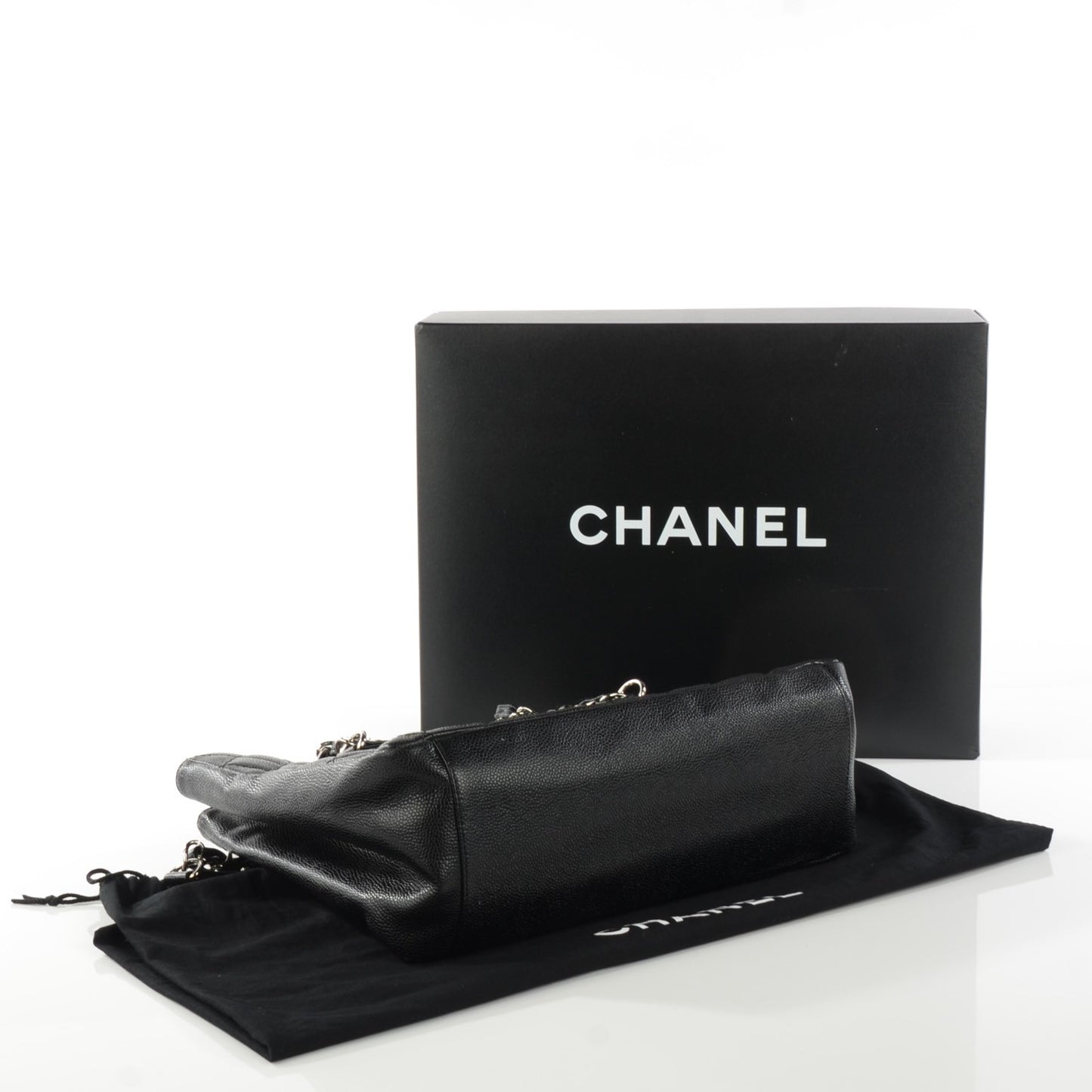 Caviar Quilted Grand Shopping Tote GST Black
