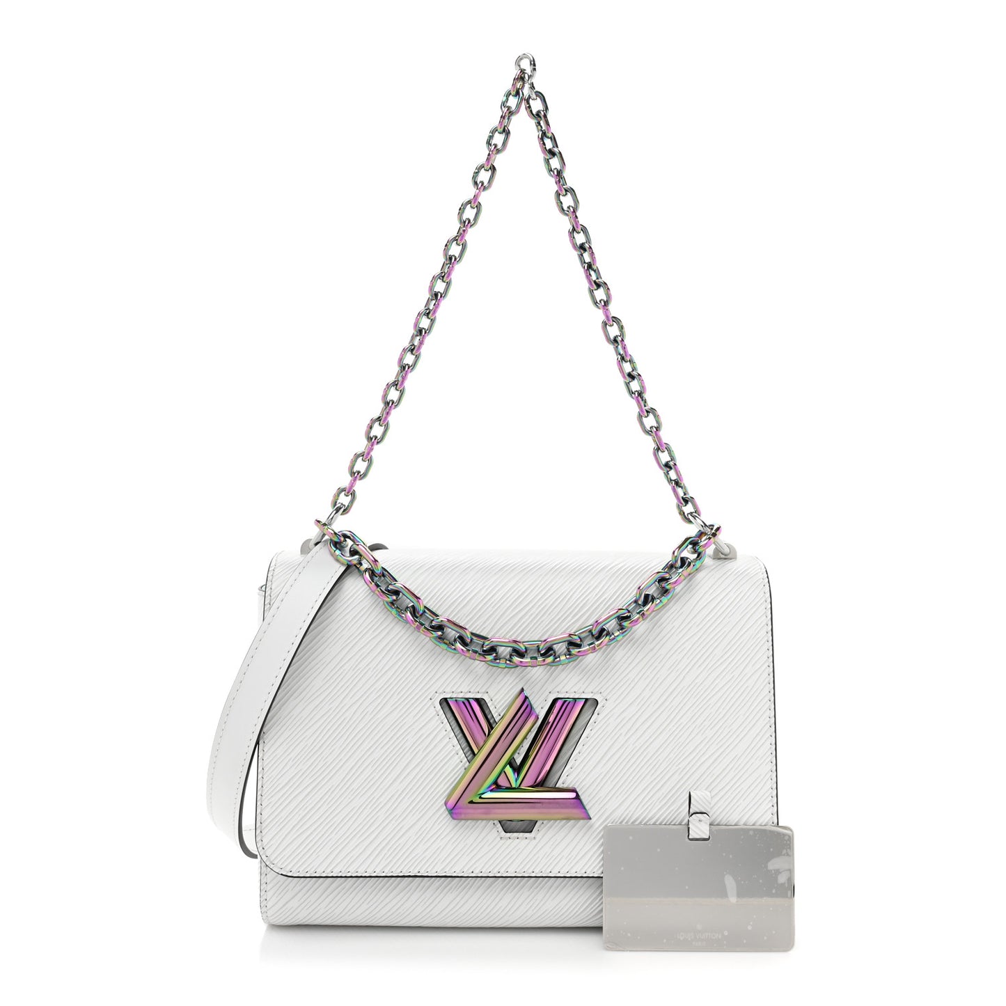 Epi Twist Triple Chain Shoulder Bag MM White