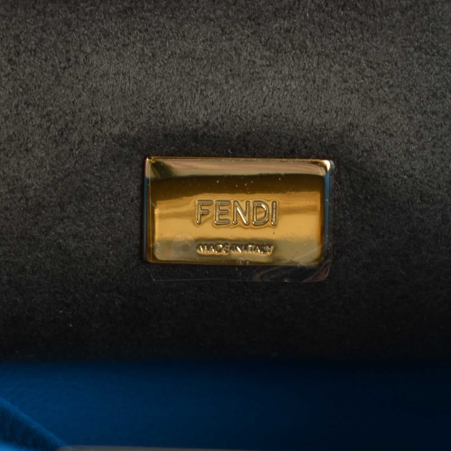 Fendi Nappa Micro Peekaboo Iconic Satchel Blu Royal 6 of 8