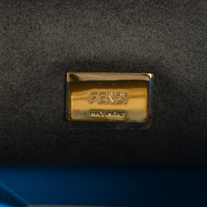 Fendi Nappa Micro Peekaboo Iconic Satchel Blu Royal 6 of 8
